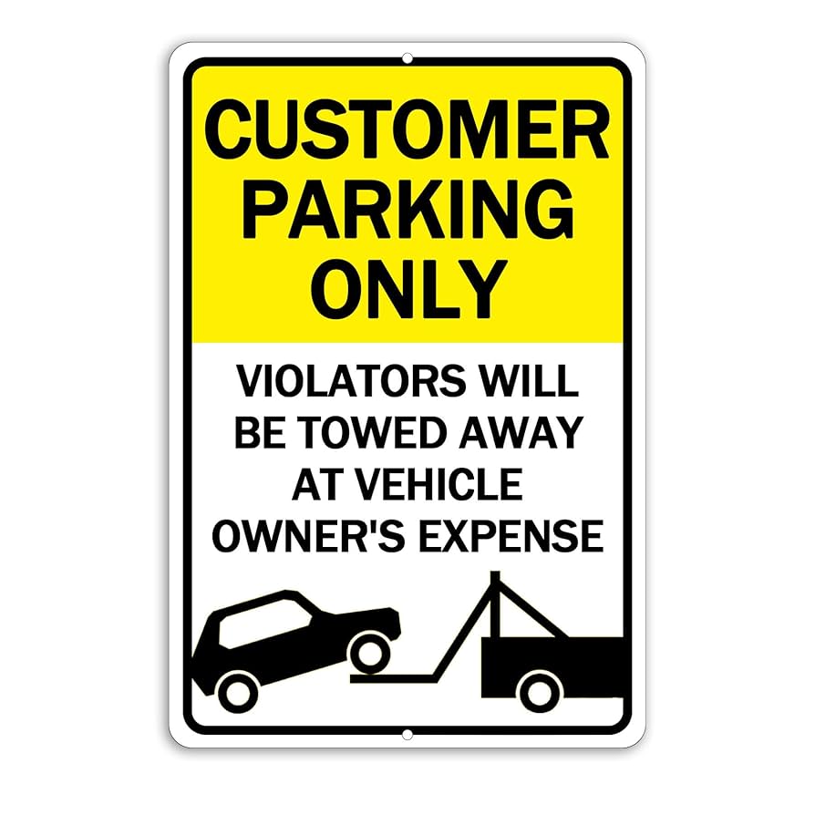Amazon.com : Customer Parking Only Signs for Business 10x14
